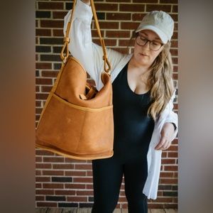 Parker Clay Topanga bucket bag full grain leather boho shoulder bag